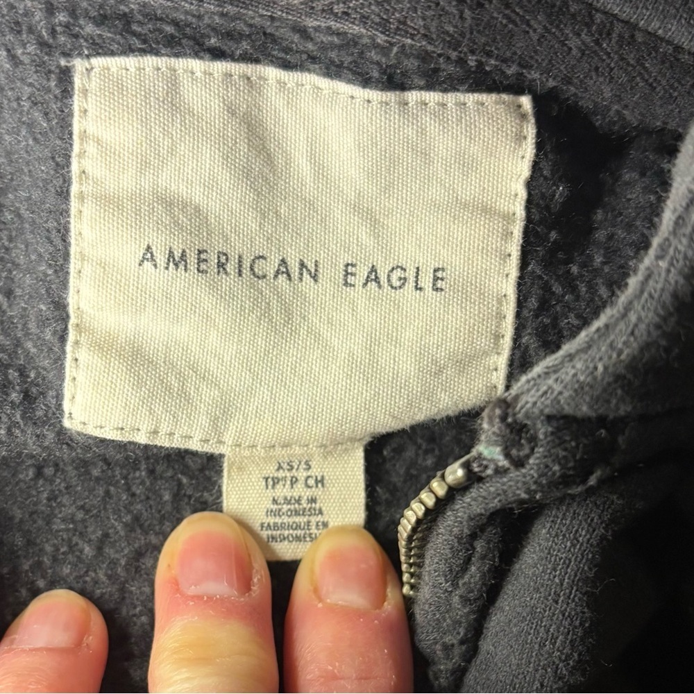 American Eagle Outfitters Charcoal Oversized Hoodie - Picture 5 of 6
